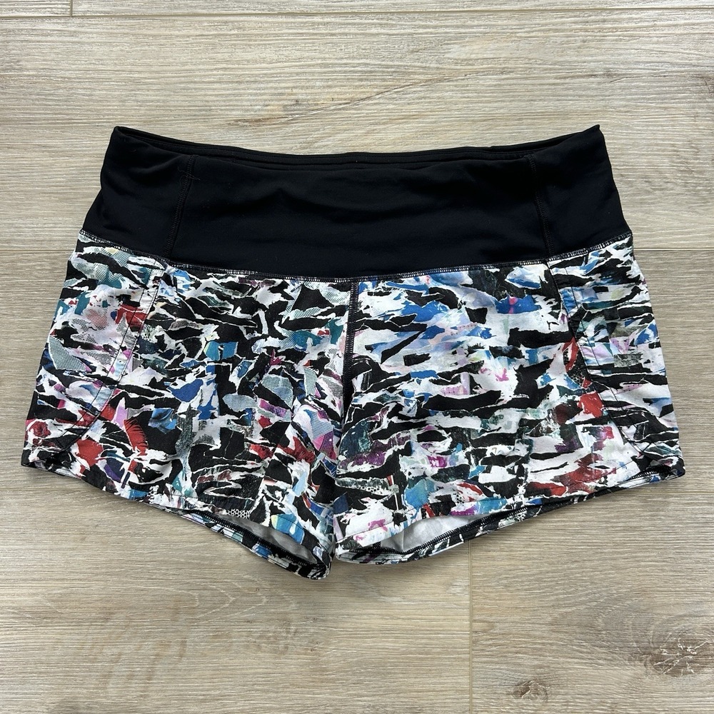 Lululemon Size 4‎ Run Times Lined Short II 4" Culture Clash Multicolor